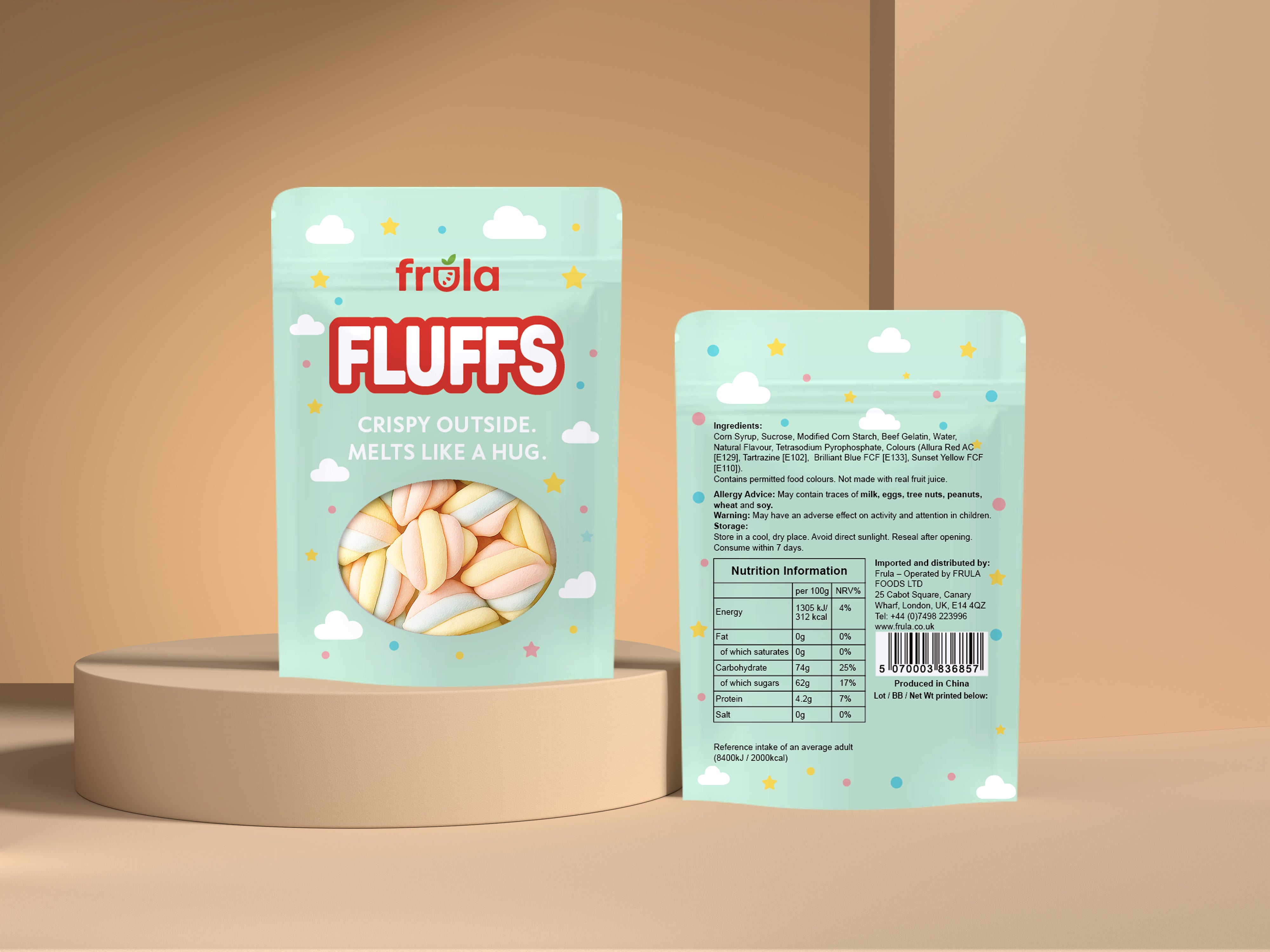 FLUFFS - Freeze Dried Mashmallow - 100g