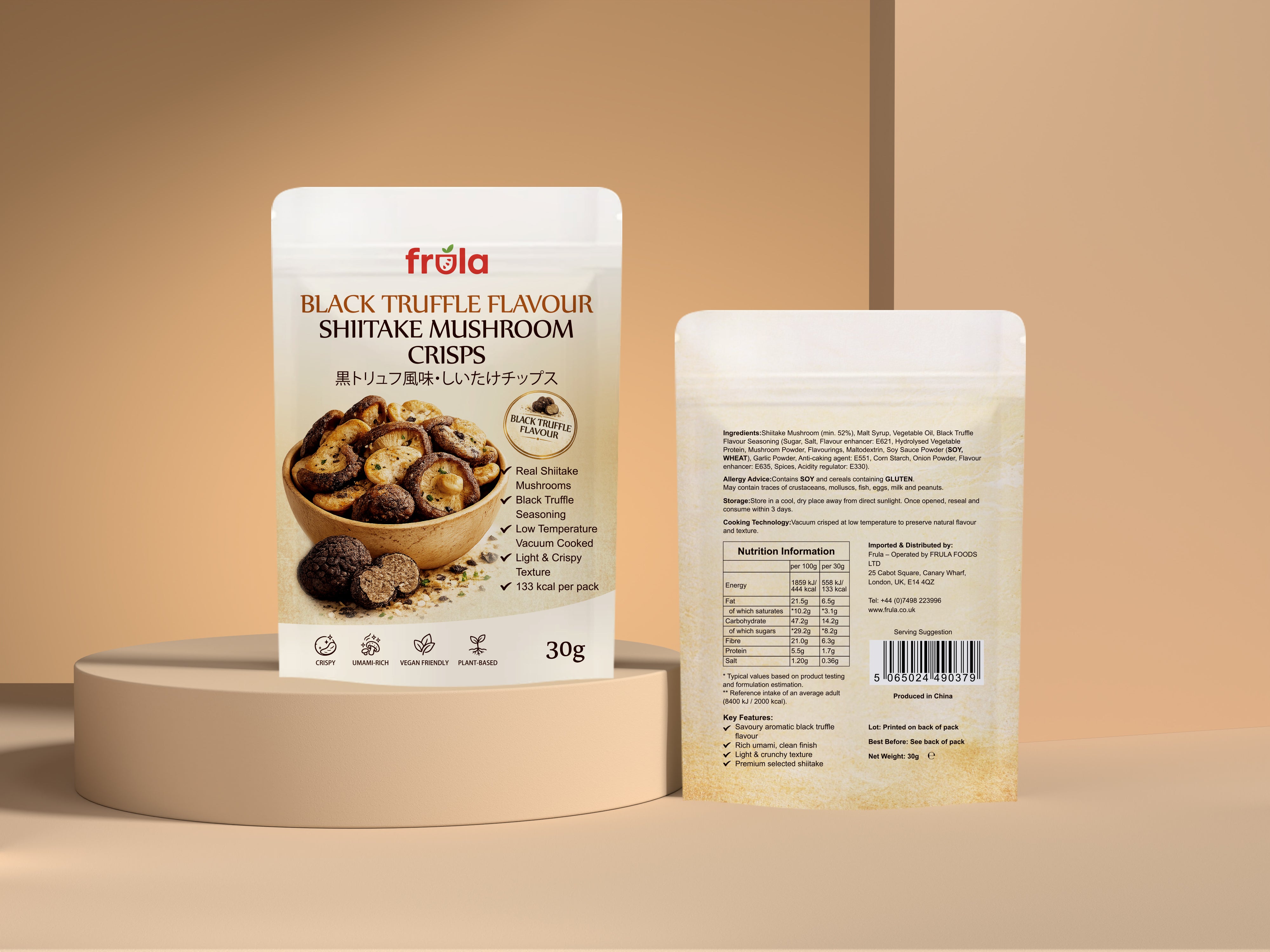 Black Truffle Flavour Shiitake Mushroom Crisps