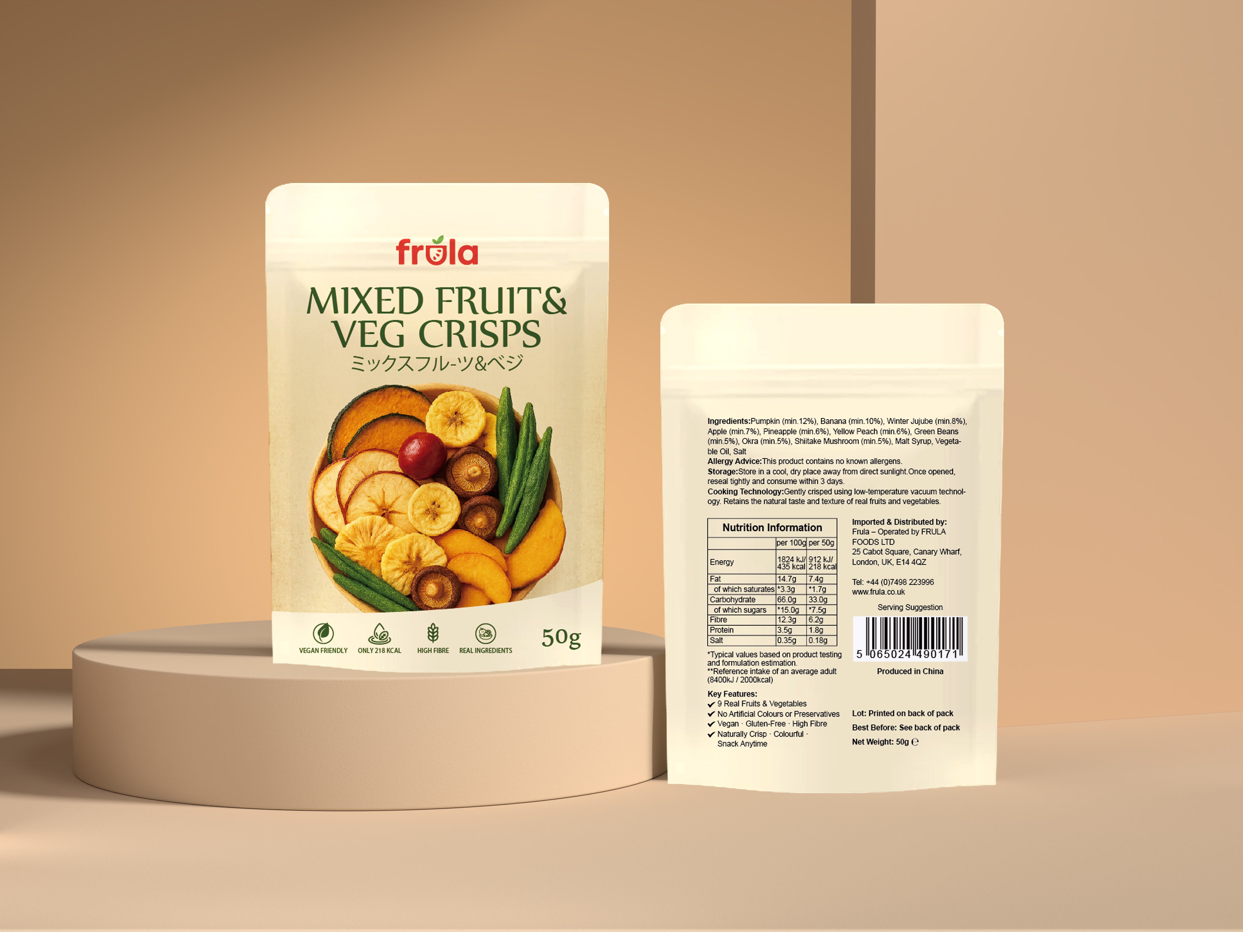 MIXED FRUIT VEG CRISPS