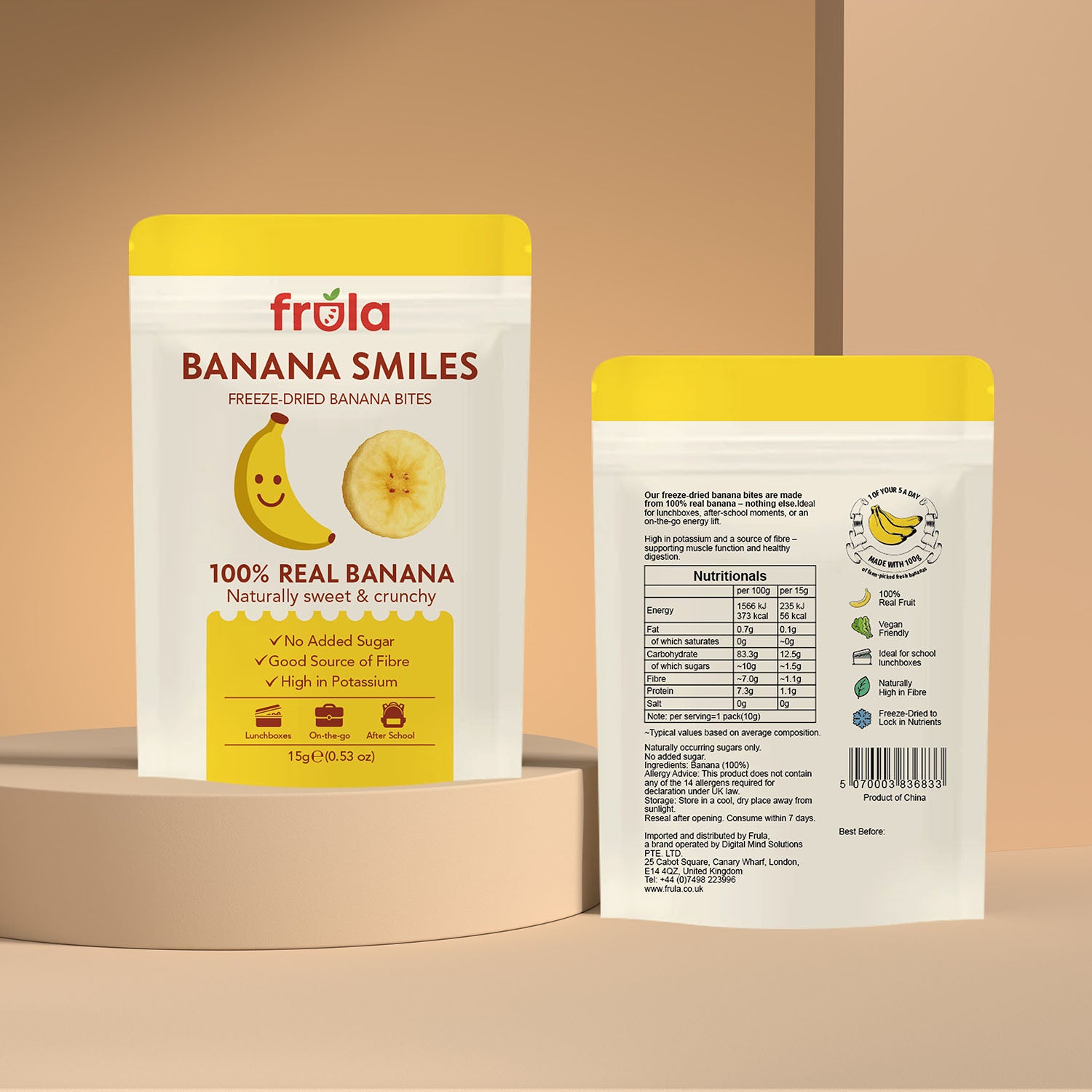 BANANA SMILES FREEZE-DRIED BANANA BITES